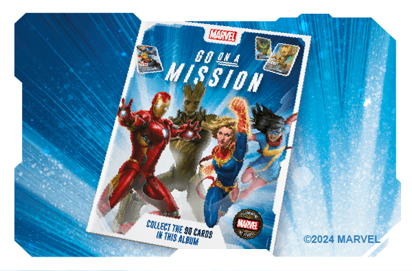 Marvel "Go on a Mission" Collector's Album.